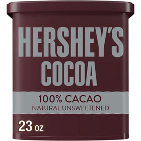 HERSHEY'S natural unsweetened cocoa powder can 23 oz for versatile baking and rich hot cocoa