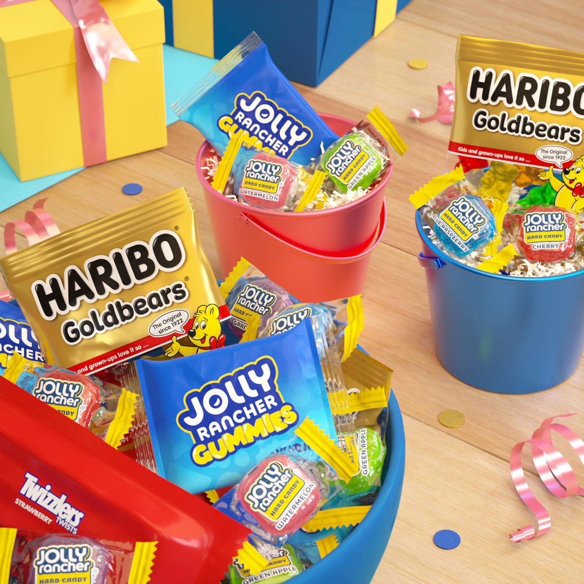 Bulk party pack candy for display and gifts.