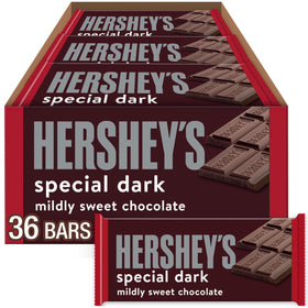 HERSHEY'S SPECIAL DARK Mildly Sweet bulk box of 36 bars ready for sharing and gifting