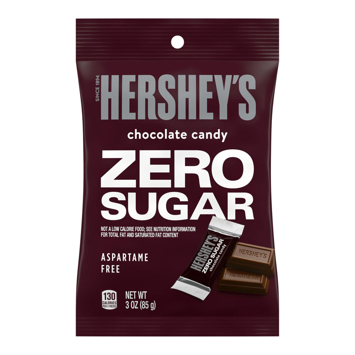 Wrapped Hershey's Zero Sugar candy packs preserving freshness for sharing.