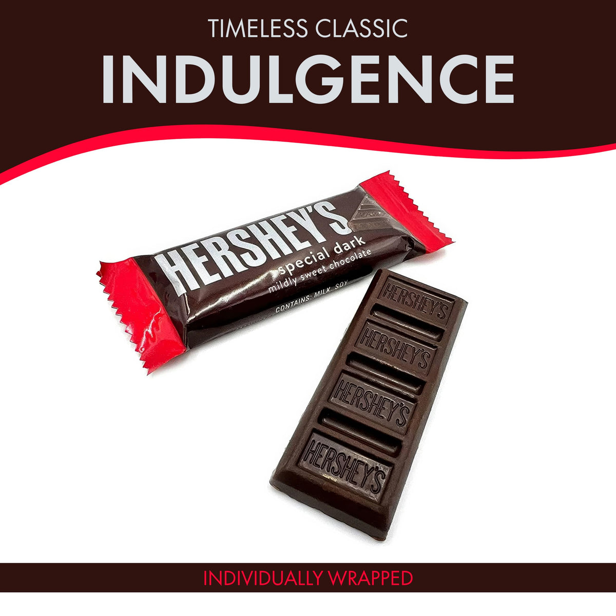 Hershys Special Dark Mildly Sweet Chocolate gift box, ready for holiday gifting.