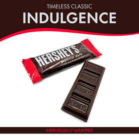 Hershys Special Dark Mildly Sweet Chocolate gift box, ready for holiday gifting.