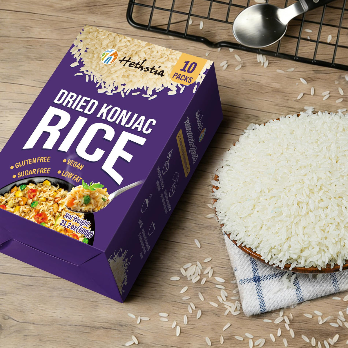 Hethstia rice in a lunchbox ideal for office meals.