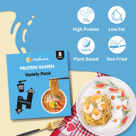 Hethstia beef ramen cup offering savory flavor with plant-based protein