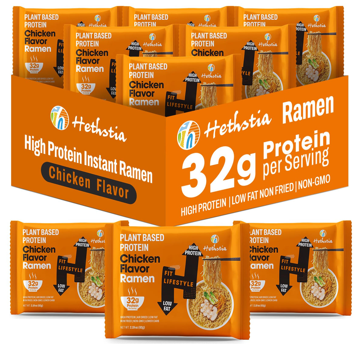 Hethstia high-protein ramen chicken broth pack offers convenient meal solution