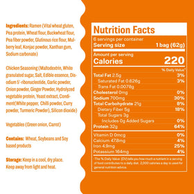 Hethstia protein label shows 32g plant-based protein per serving