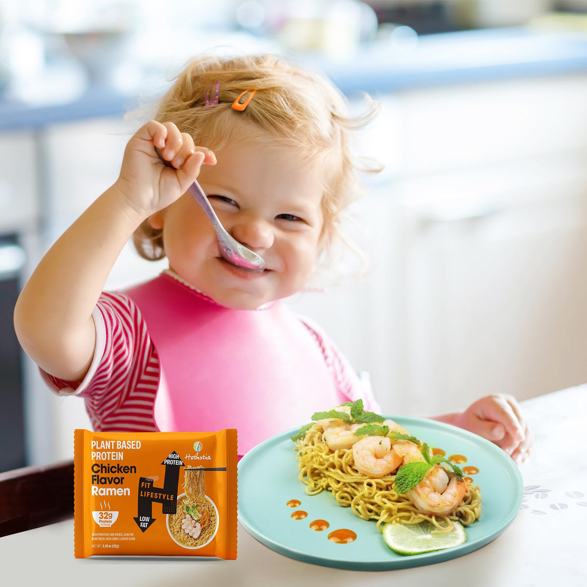 Hethstia air-dried noodles illustrate lower fat and crisp texture