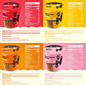 Hethstia spicy kimchi ramen cup delivers vegan protein and heat.
