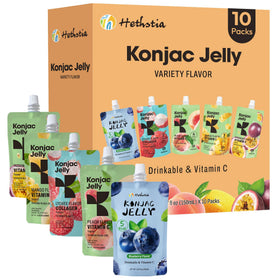 Hethstia Konjac Jelly lychee pouch for a refreshing, low-calorie snack.