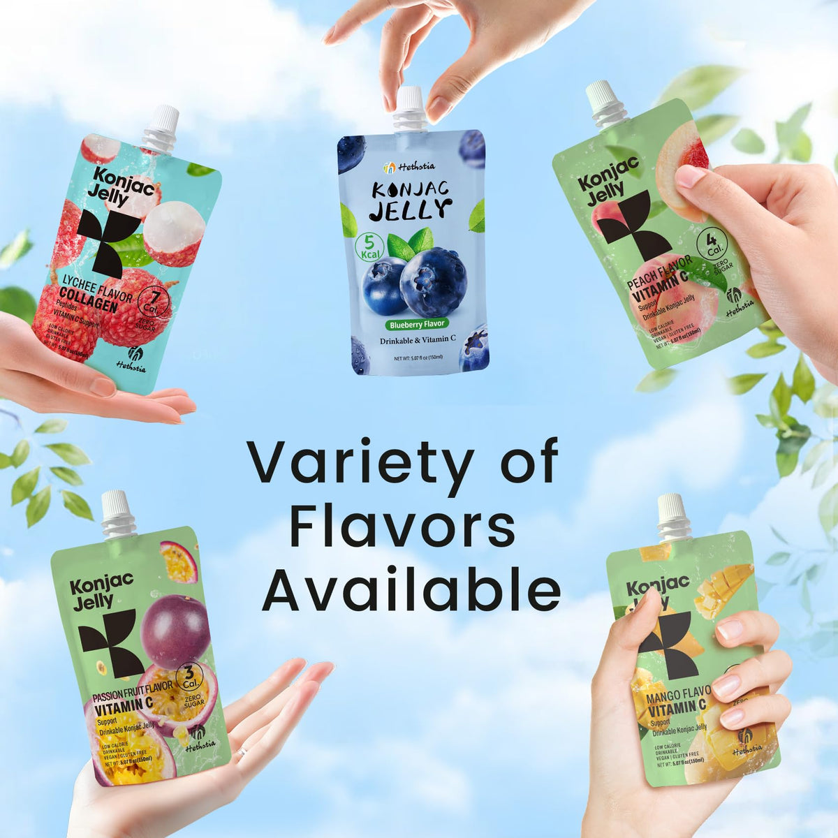 Hethstia Konjac Jelly mango pouch brings tropical flavor to your day.