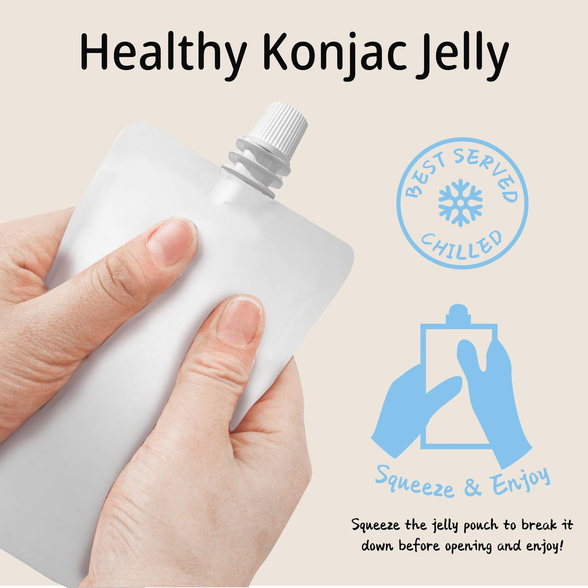 Hethstia Konjac Jelly on-the-go pouch shows grab-and-go portability for busy days.