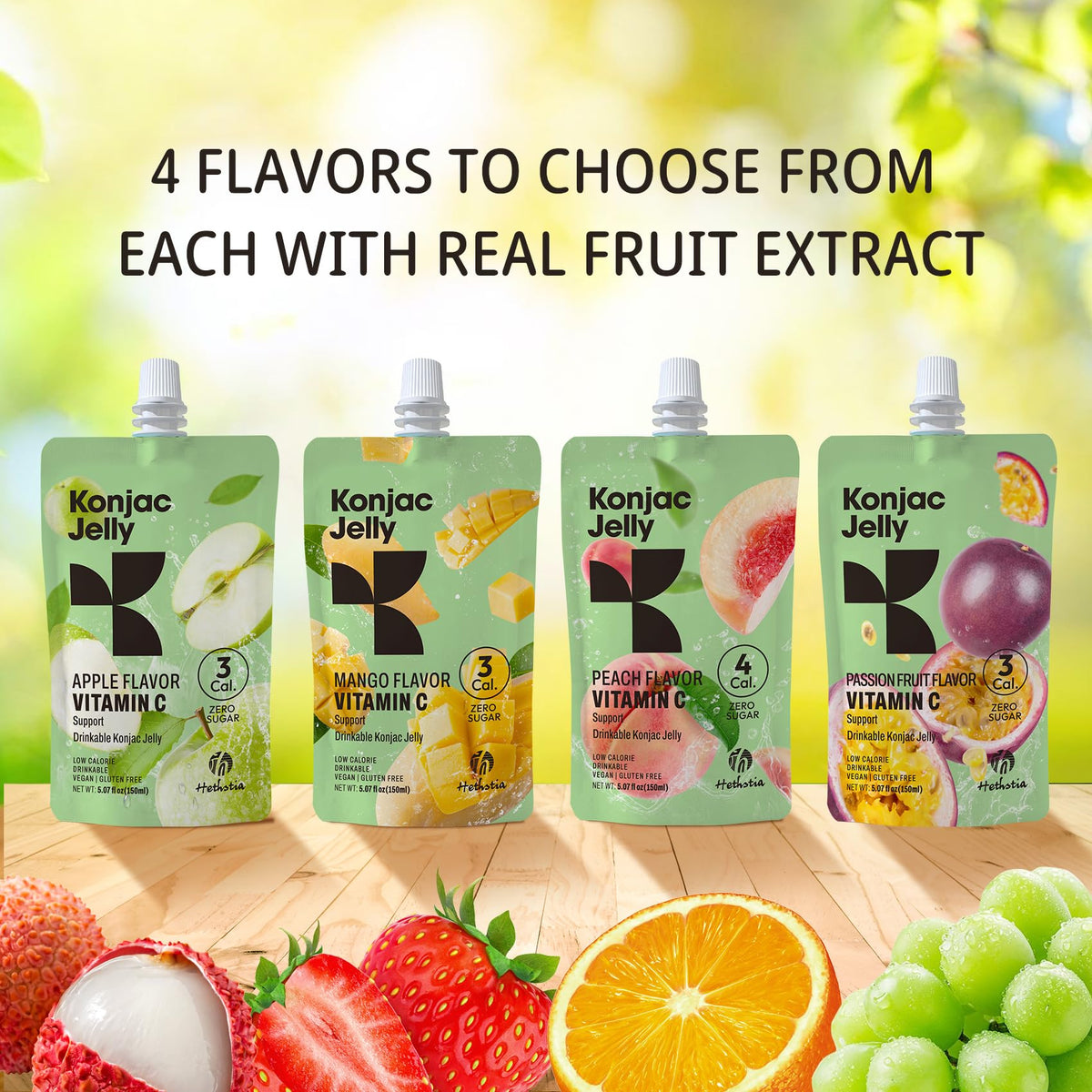 Hethstia Konjac Jelly on-the-go snack for busy days.