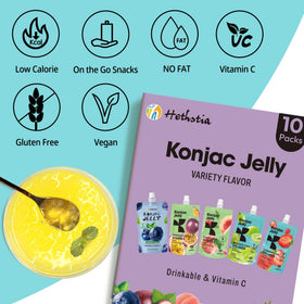 Hethstia Konjac Jelly Passion Fruit Pouch offers tropical flavor with keto-friendly appeal.