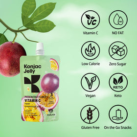 Hethstia Konjac Jelly Passion Fruit pouch ready to enjoy on the go
