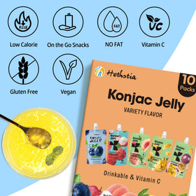 Hethstia Konjac Jelly peach pouch for a smooth fruity sip.