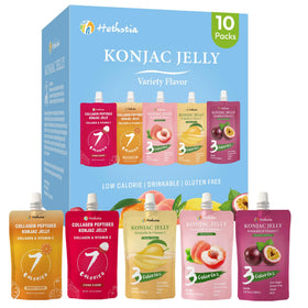 Hethstia Konjac Jelly Lychee pouch with zero sugar convenience for on-the-go.