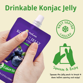 Hethstia Konjac Jelly Variety Pack front: shows 10 pouches in assorted flavors.