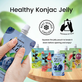 Hethstia Konjac Jelly Strawberry Pouch delivers classic flavor in a gluten-free format.