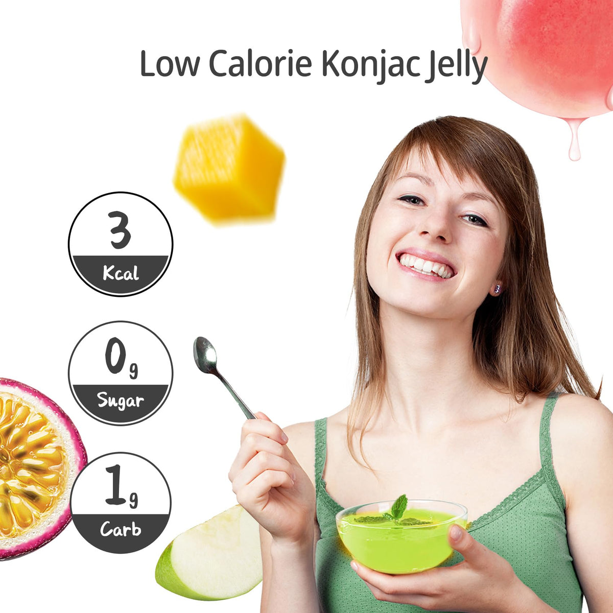 Hethstia Konjac Jelly ten-pouch pack, convenient for sharing at home.