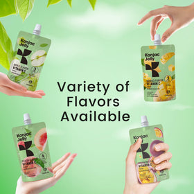 Hethstia Konjac Jelly vegan gluten-free label, suitable for flexible diets.