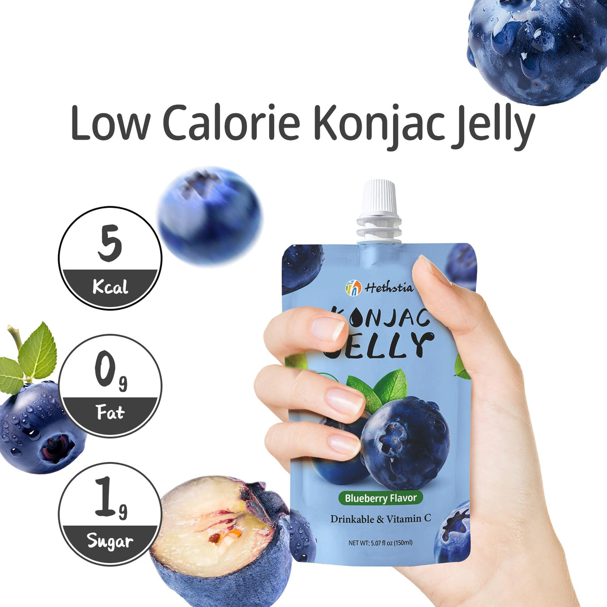 Hethstia Konjac Jelly vegan, gluten-free option for plant-based diets.