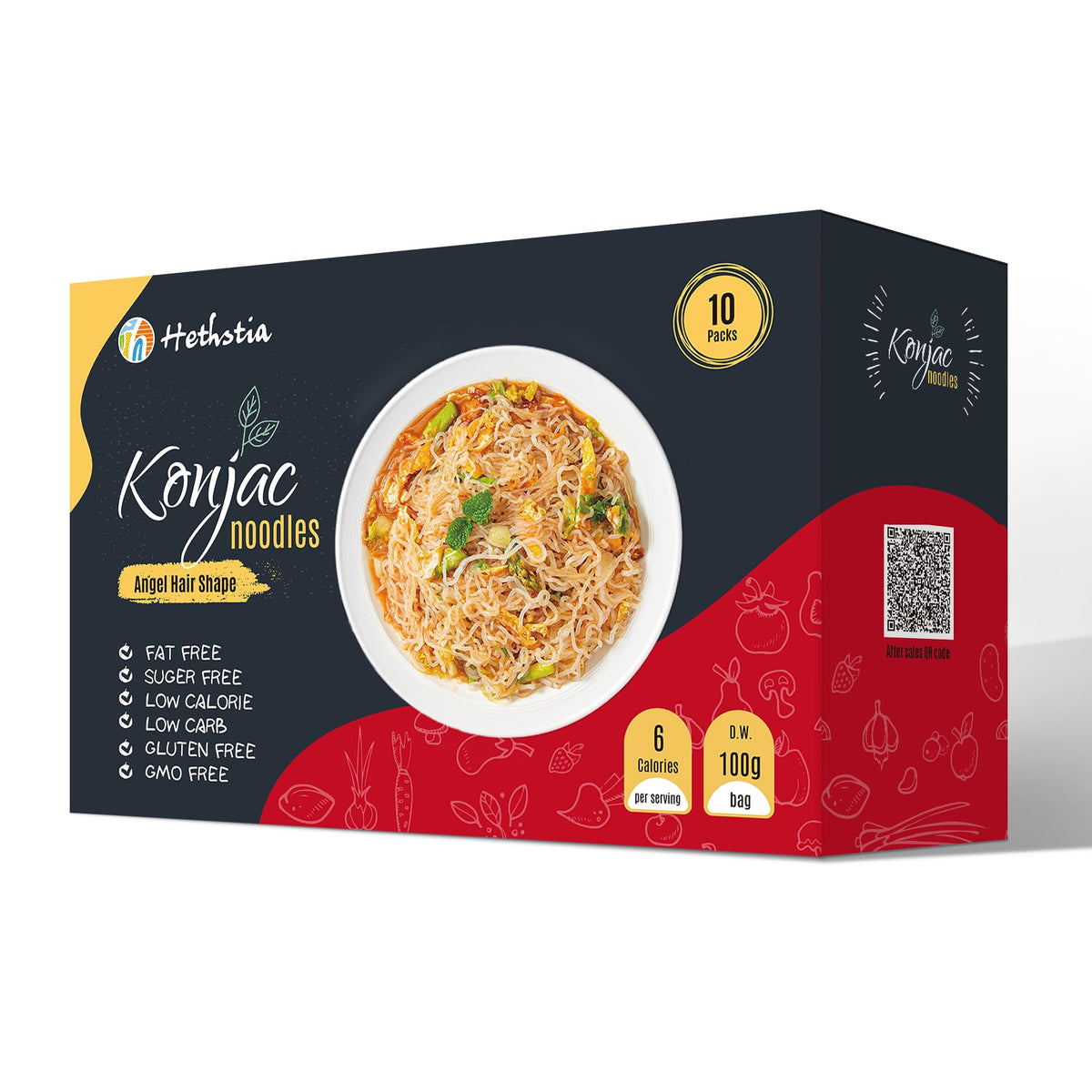 Hethstia Konjac Noodle angel hair ready-to-eat for quick keto meals
