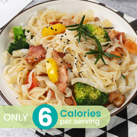 Hethstia Konjac Noodles in a bowl with sauce, appetizing color
