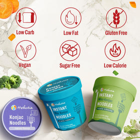 Hethstia laksa cup noodles with herbs for aromatic dinners.