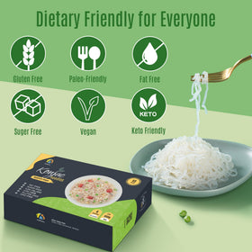 Hethstia Konjac Noodles with pasta sauce, a versatile gluten-free option.