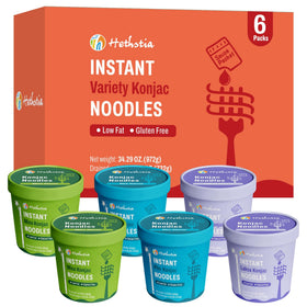 Hethstia pho cup konjac noodles in a steaming bowl for quick meals.