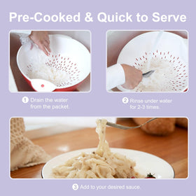Hethstia Konjac Noodles ready-to-heat pack for ultra-quick meals.