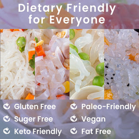 Hethstia Konjac Noodles Variety Pack rice shapes for gluten-free sides.
