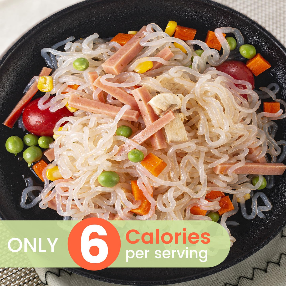 Hethstia Konjac noodles with sauce showcasing versatile meal ideas.