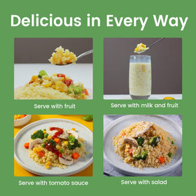 Gluten-free label on Hethstia Konjac Rice appeals to dietary needs.