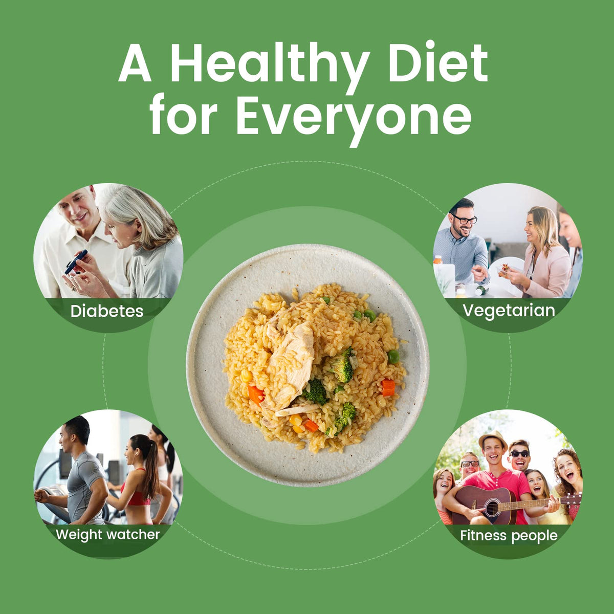 Oat fiber detail emphasizes added texture in Hethstia Konjac Rice serving.