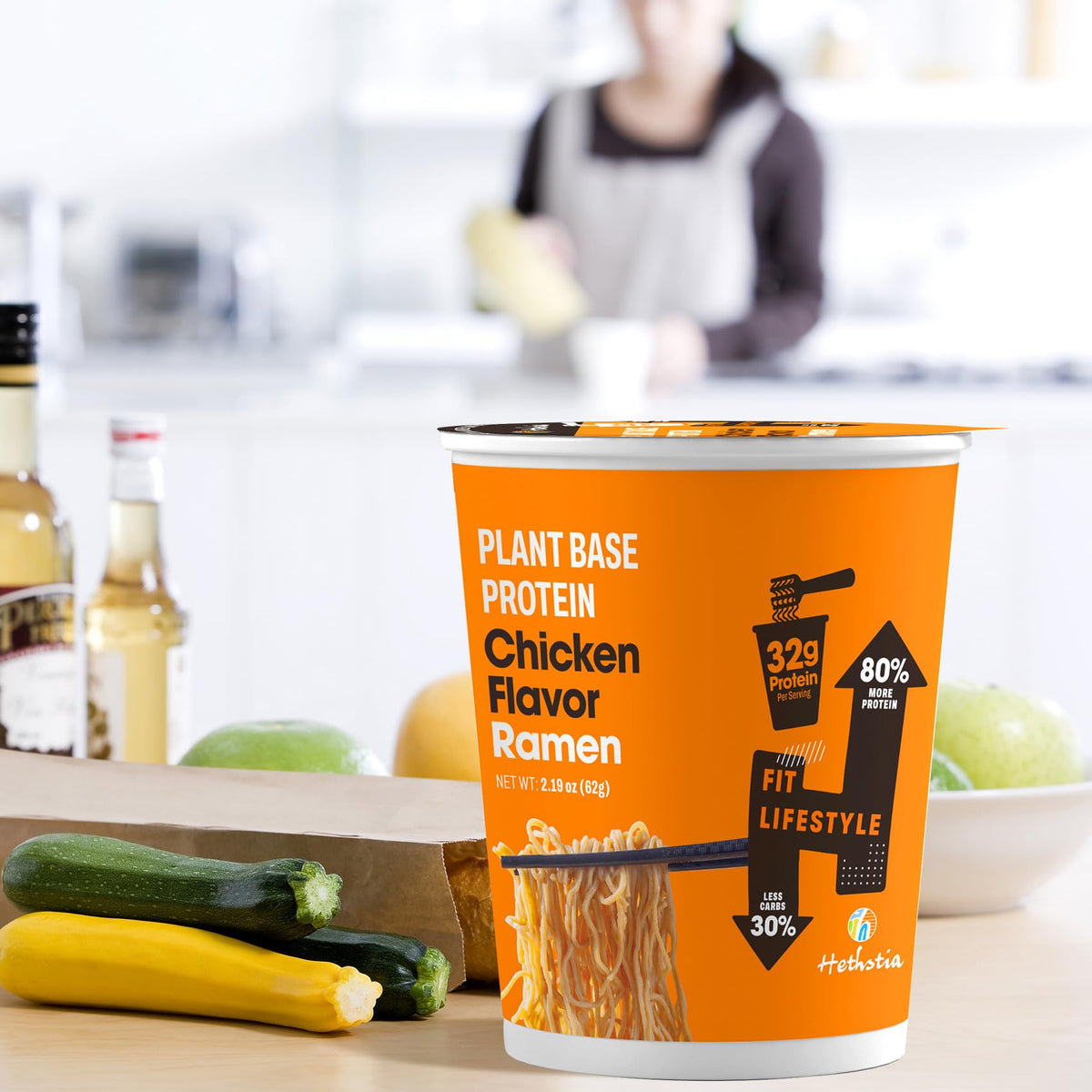 Hethstia Protein Ramen non-fried noodles offering lower oil and calories