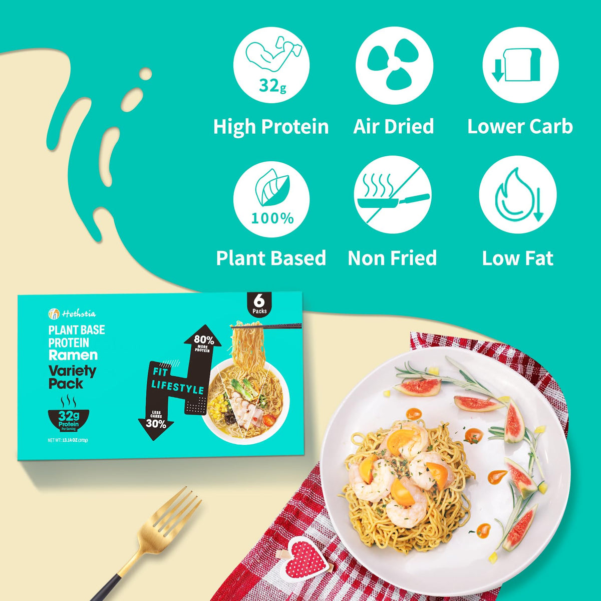 Hethstia beef ramen broth pack with savory flavor for flavorful lunches