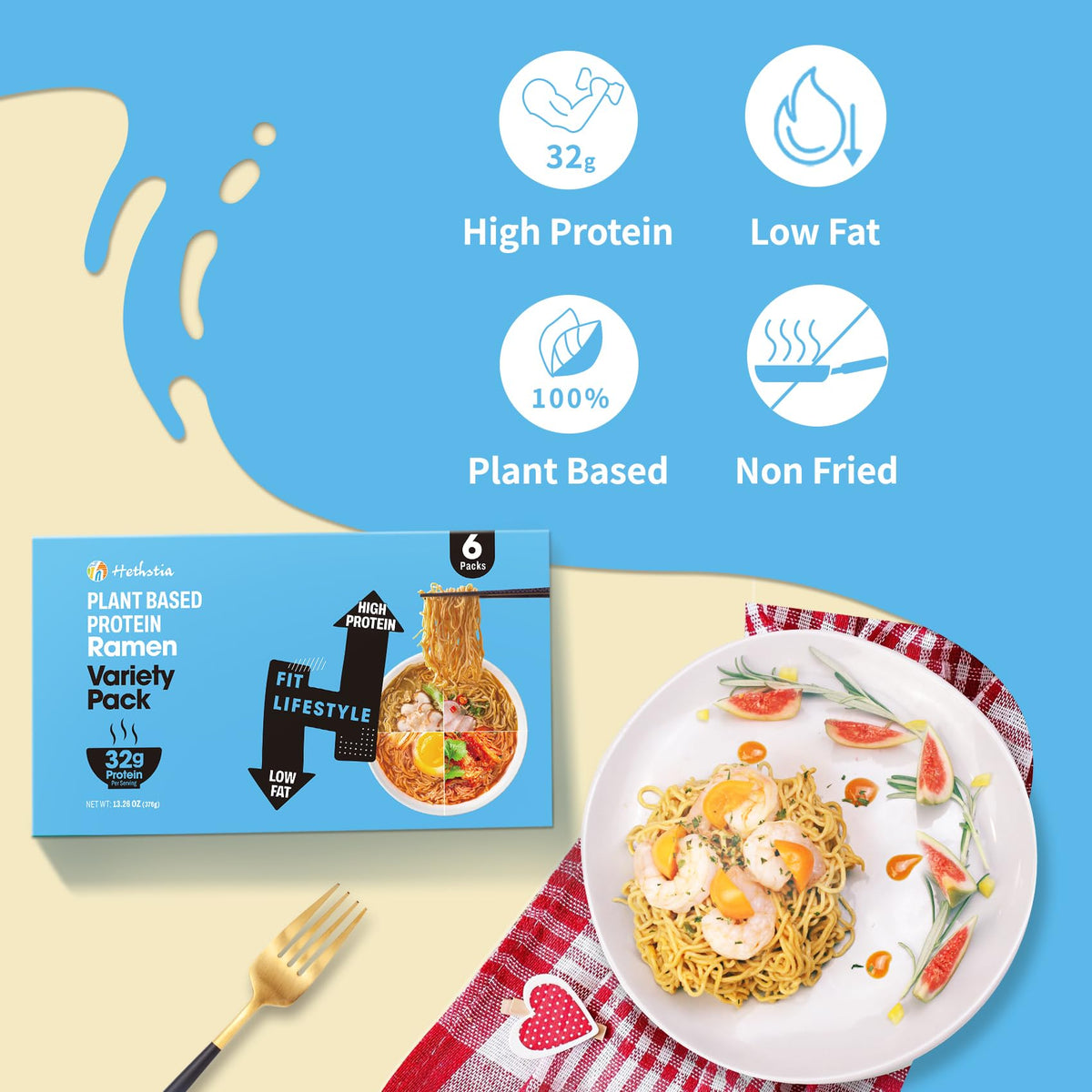 Hethstia ramen bowls with chicken flavor showcase comforting taste in minutes