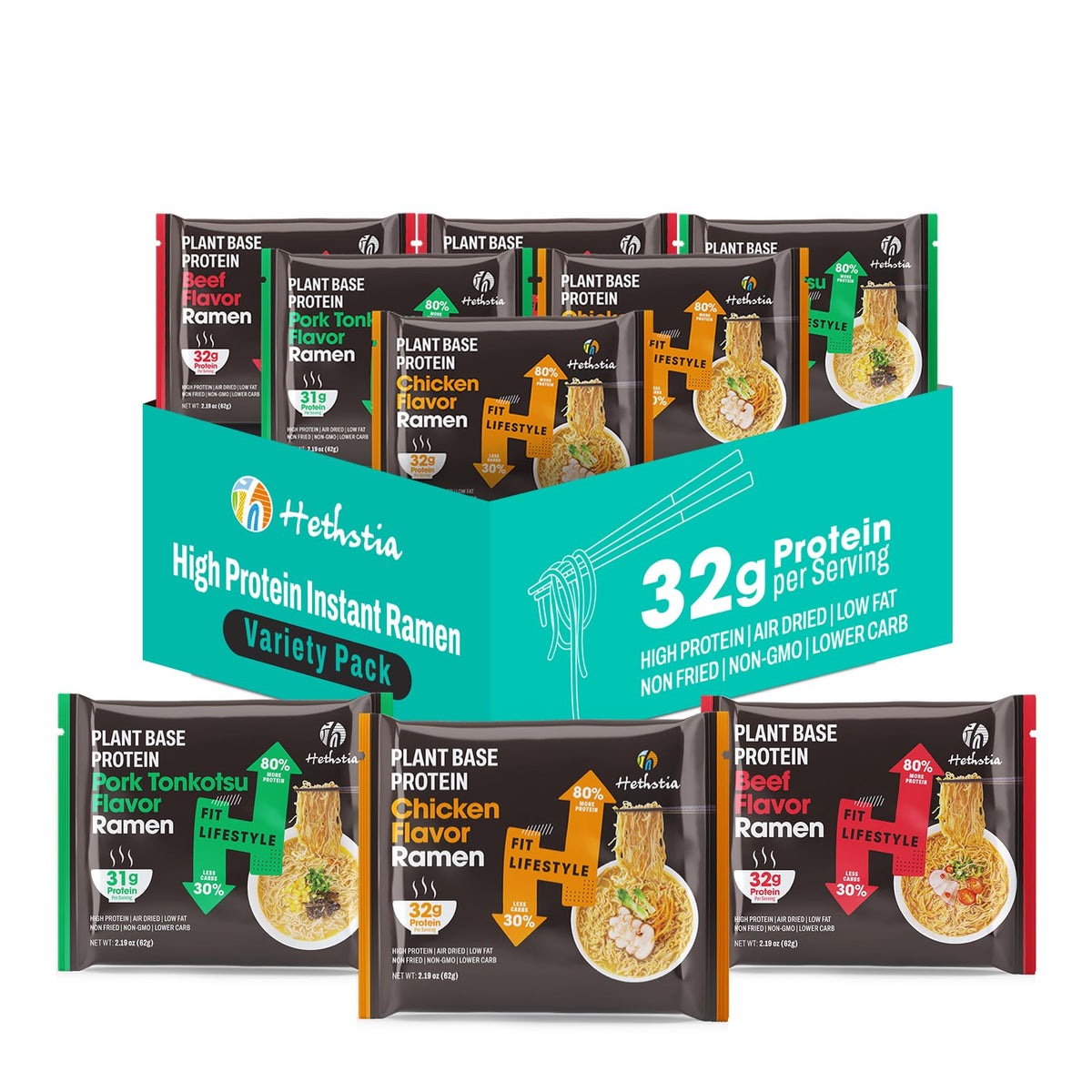 Hethstia chicken ramen broth pack for a quick, protein-rich meal