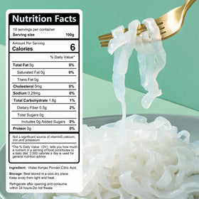 Hethstia Shirataki Noodle raw shows translucent strands ideal for keto meals.