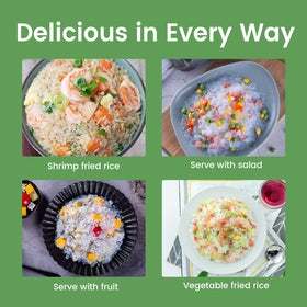 Hethstia Shirataki Rice gluten-free vegan option for inclusive diets.