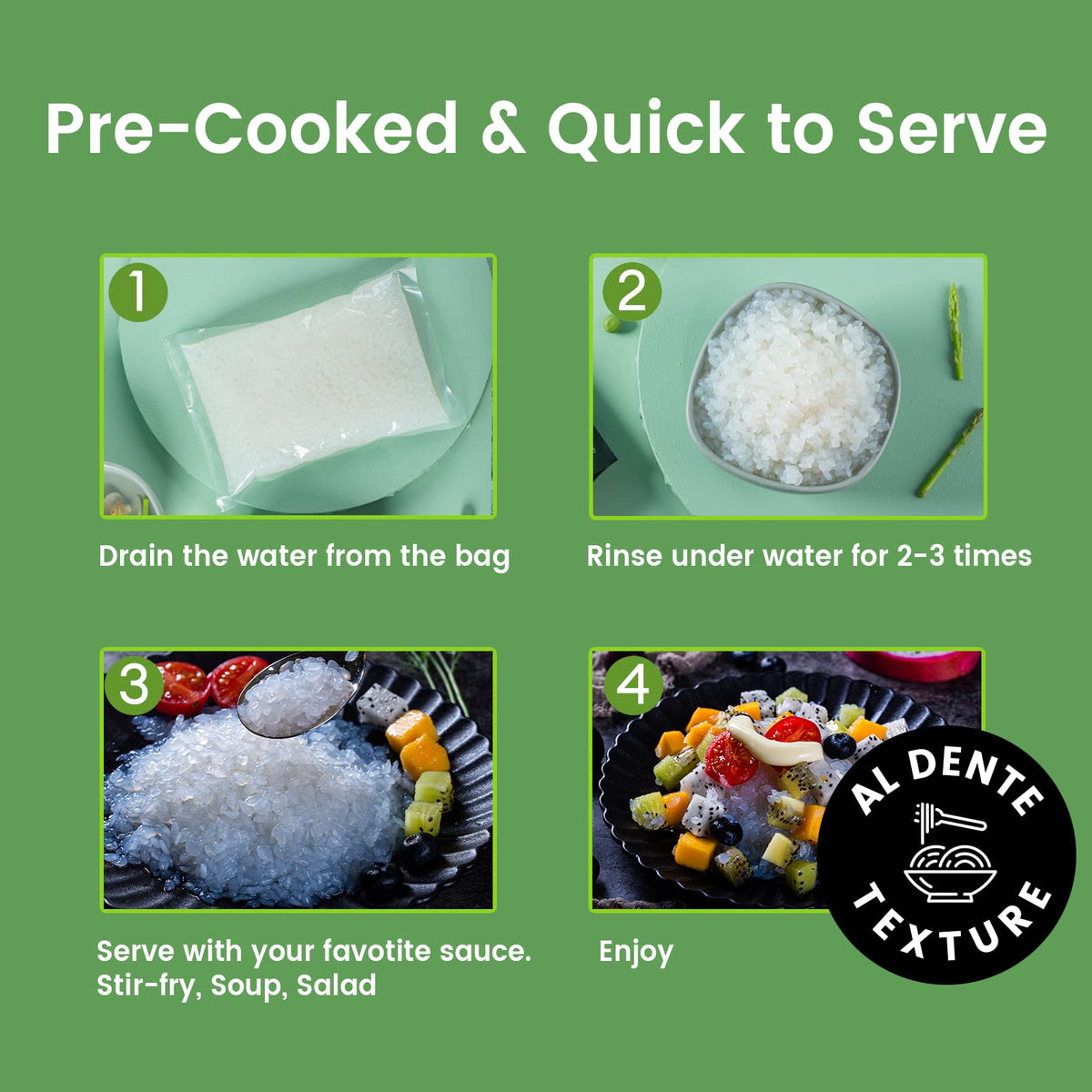 Hethstia Shirataki Rice keto-friendly option with neutral flavor.