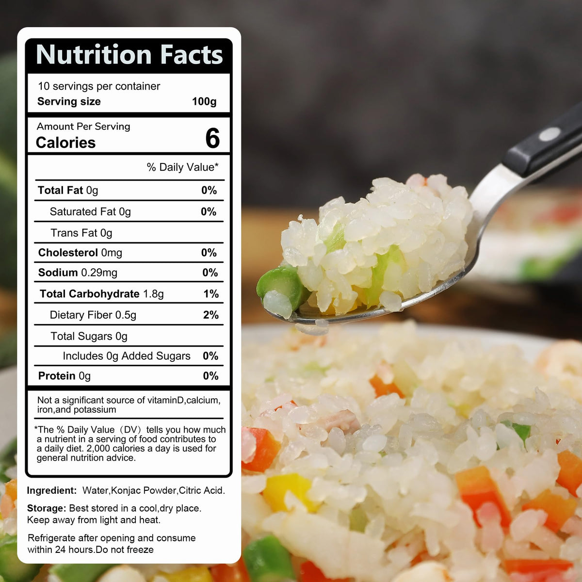 Hethstia Shirataki Rice ready-to-serve image demonstrates instant, low-carb dining options.