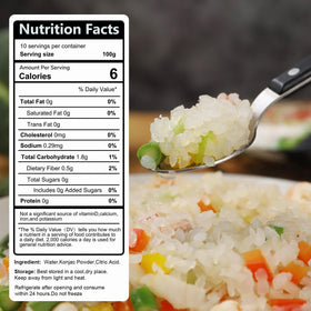 Hethstia Shirataki Rice ready-to-serve image demonstrates instant, low-carb dining options.