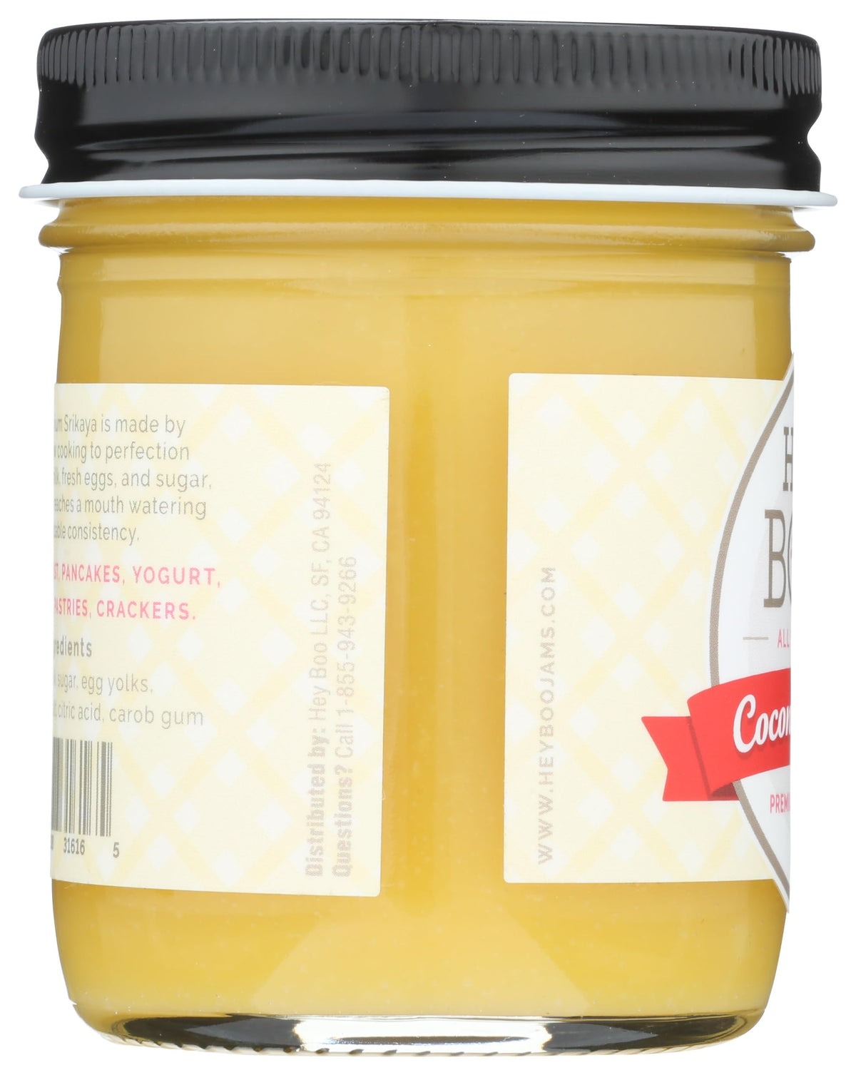 Hey Boo Premium Coconut Jam crackers dip, snack-ready pairing