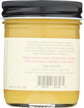 Hey Boo Premium Coconut Jam on toast, tropical sweetness for breakfast