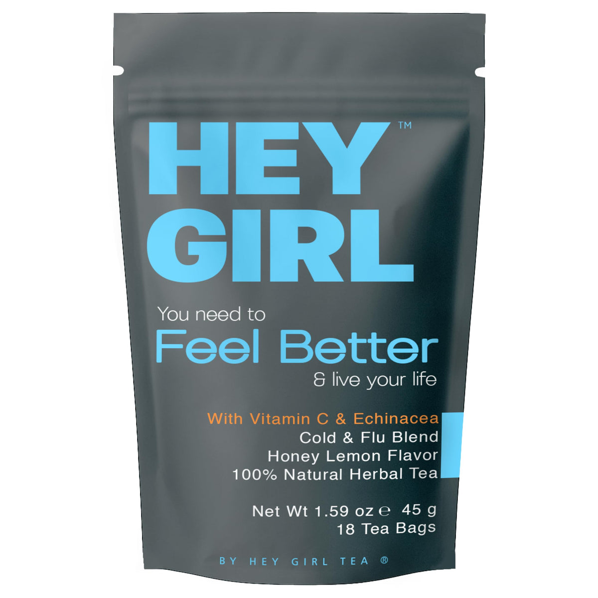 Hey Girl Tea decaf green tea bags offer a caffeine-free option for evening sipping.