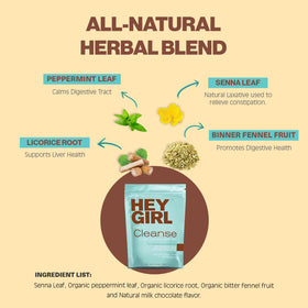 Hey Girl Tea Detox bottle pour for on-the-go cleanse moments.