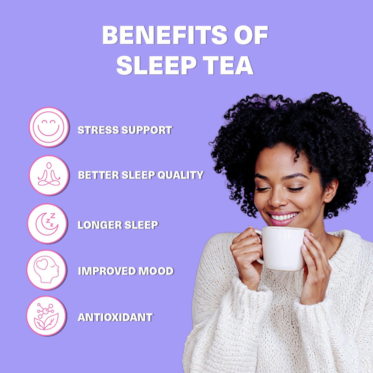 Hey Girl Tea Sleep Tea cup brewing creates a relaxing bedtime ritual