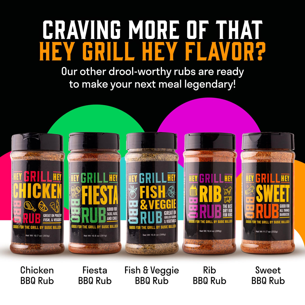 Hey Grill Hey Beef Rub ingredients close-up with sea salt and spices